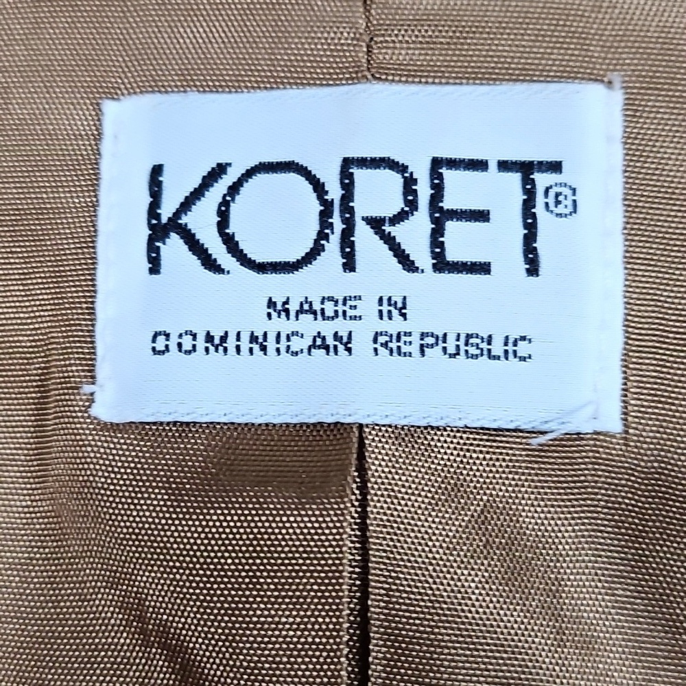 Vintage 70s 80s Koret 100% Wool Camel Tan 2 Piece Skirt & Blazer Coord Suit Set - Picture 7 of 15